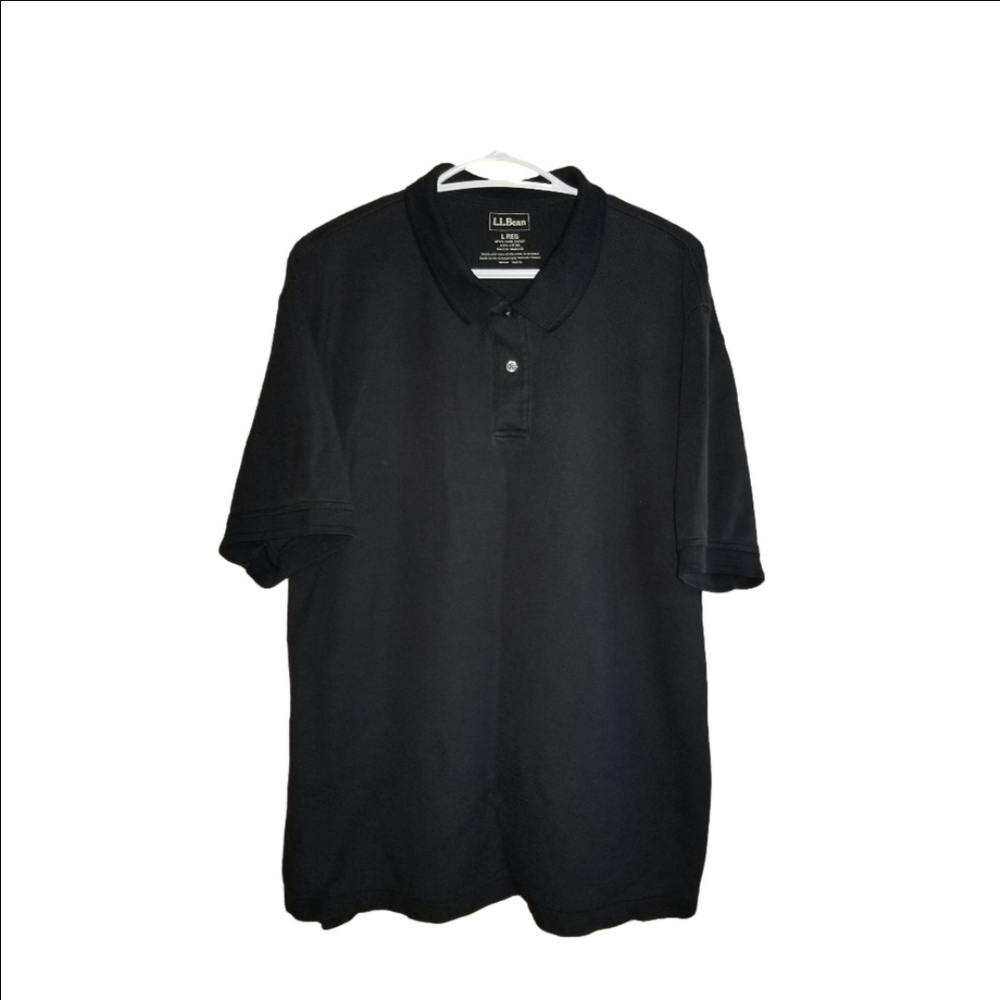 L.L. Bean Short Sleeve Cotton Polo Shirt Label Reads Size L REG